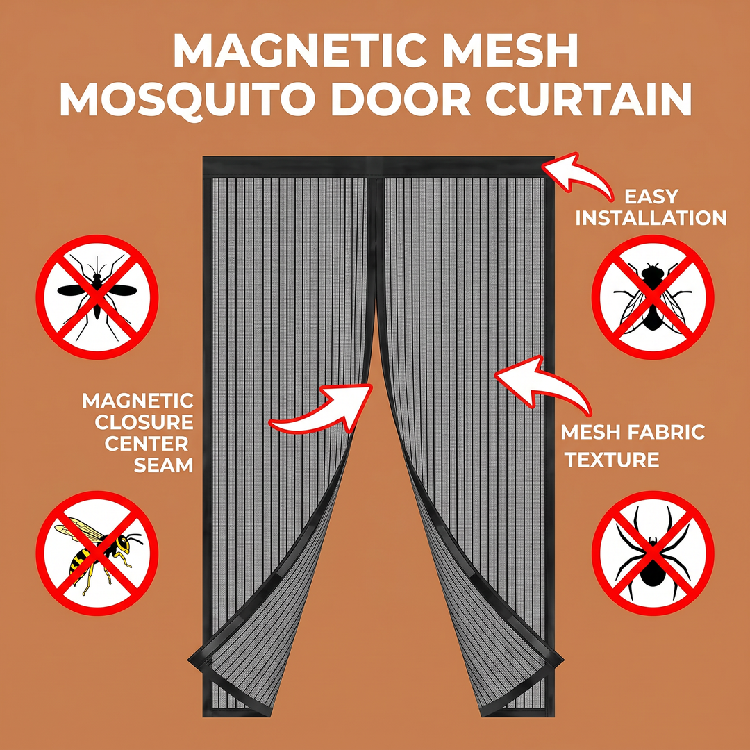 Cortina Magnética Antimosquitos confortdehogar