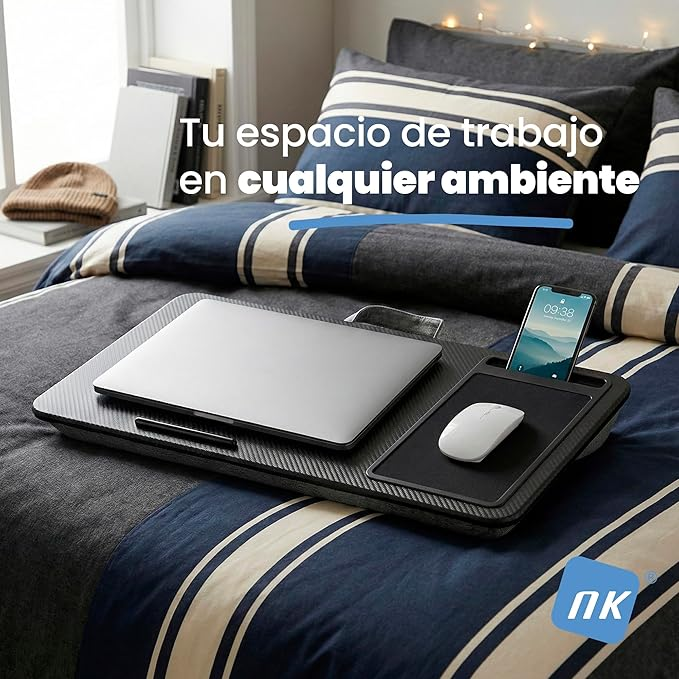 Escritorio portátil con cojín para ordenador