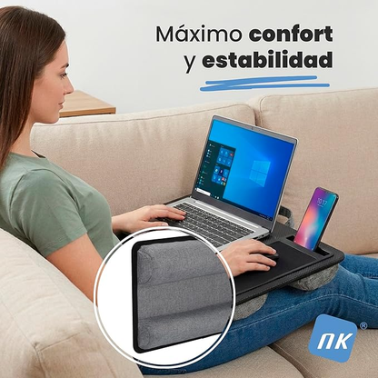 Escritorio portátil con cojín para ordenador